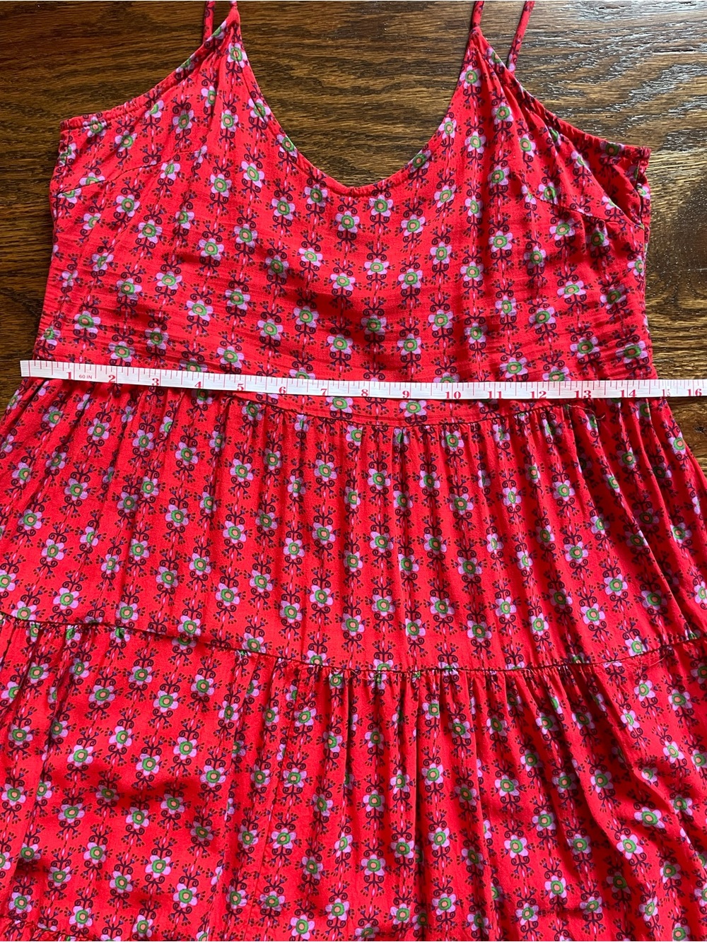 NATURAL LIFE Red Floral Tiered Mini Sundress - Picture 4 of 7